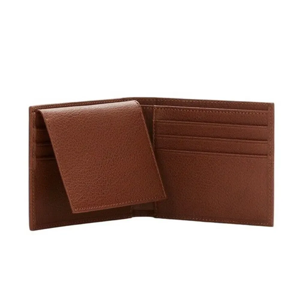 PERRI ELLIS Men’s Faux Leather Trifold Passcase Wallet Color Lugg
